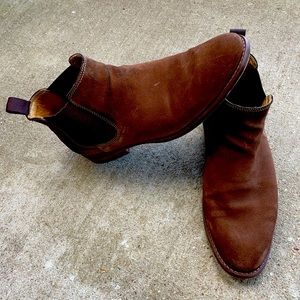 Johnston & Murphy, Chocolate Suede Chelsea Boots